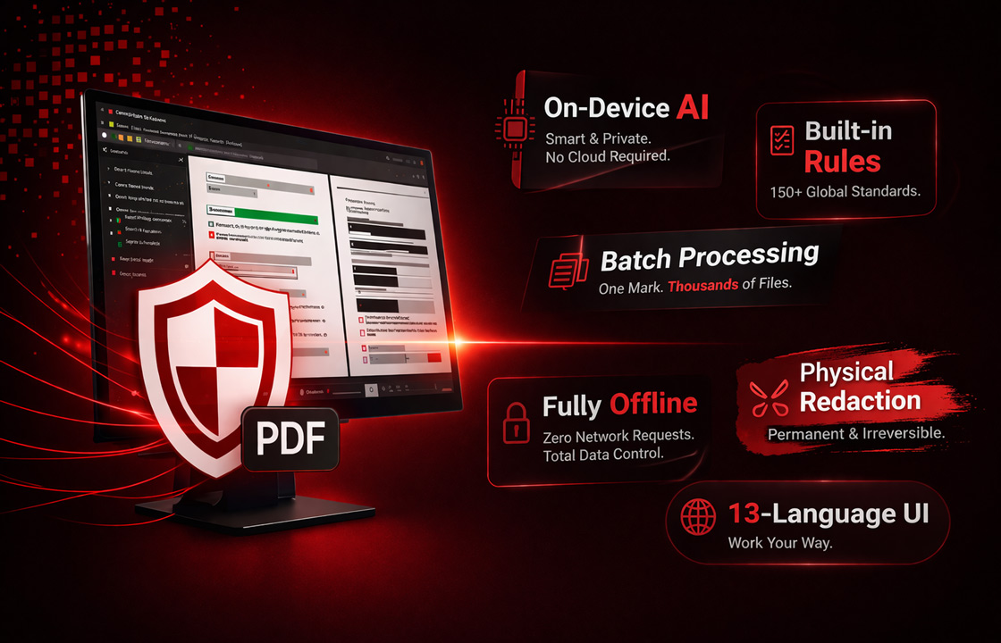 PlainBytes Redactor — features overview